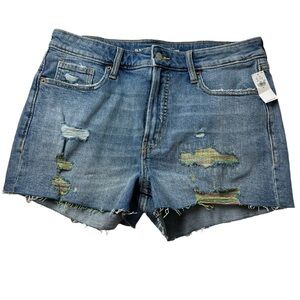 Old Navy Women OG Straight High-Rise Denim Cut Off Jean Shorts SZ 12 NWT